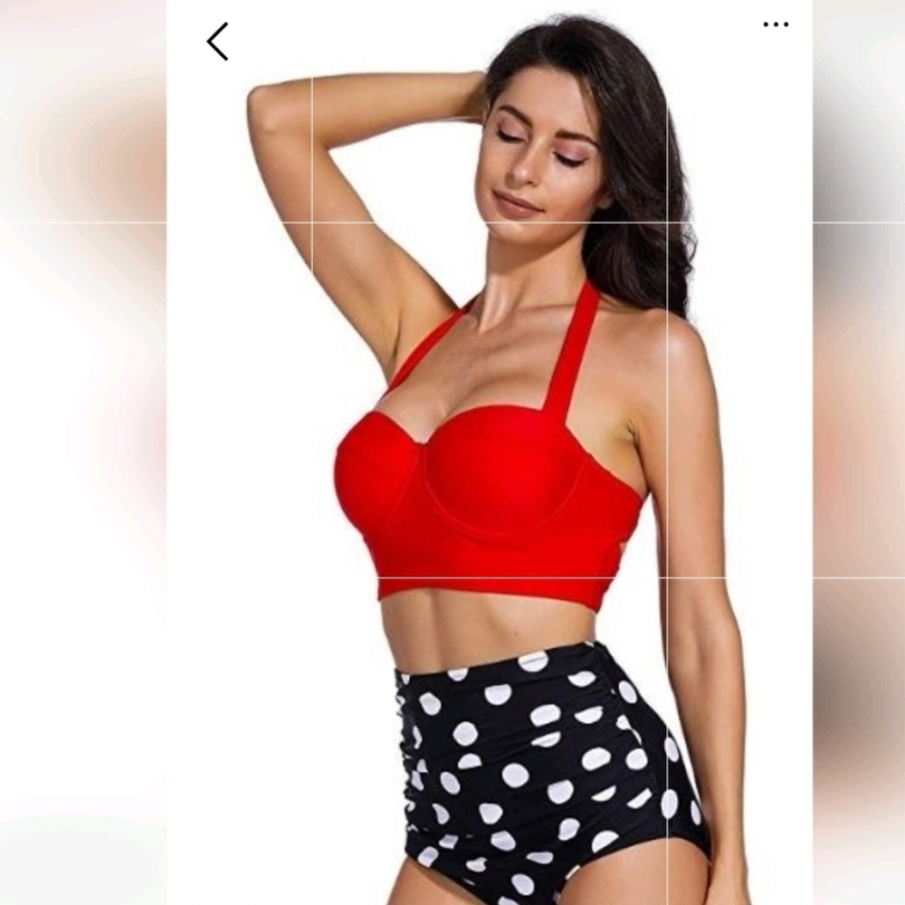 Floral High-Waisted Bikini Set